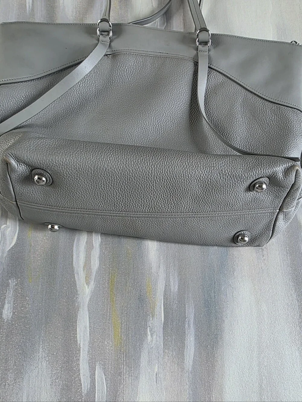 Rebecca Minkoff Gray Pebbled Leather Tote